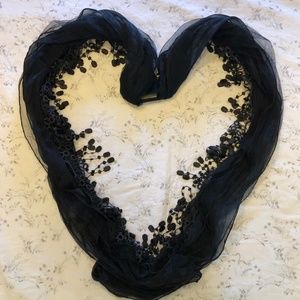 Unique design black scarf
